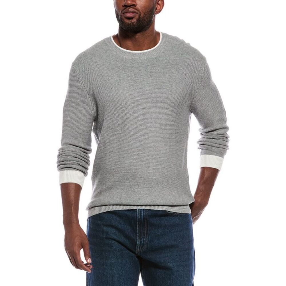 Atm Anthony Thomas Melillo Mens  Colorblocked Cashmere-Blend Crewneck Sweater,